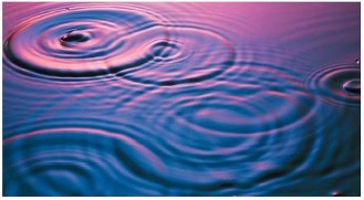 waves intra-acting to form diffractive patterns