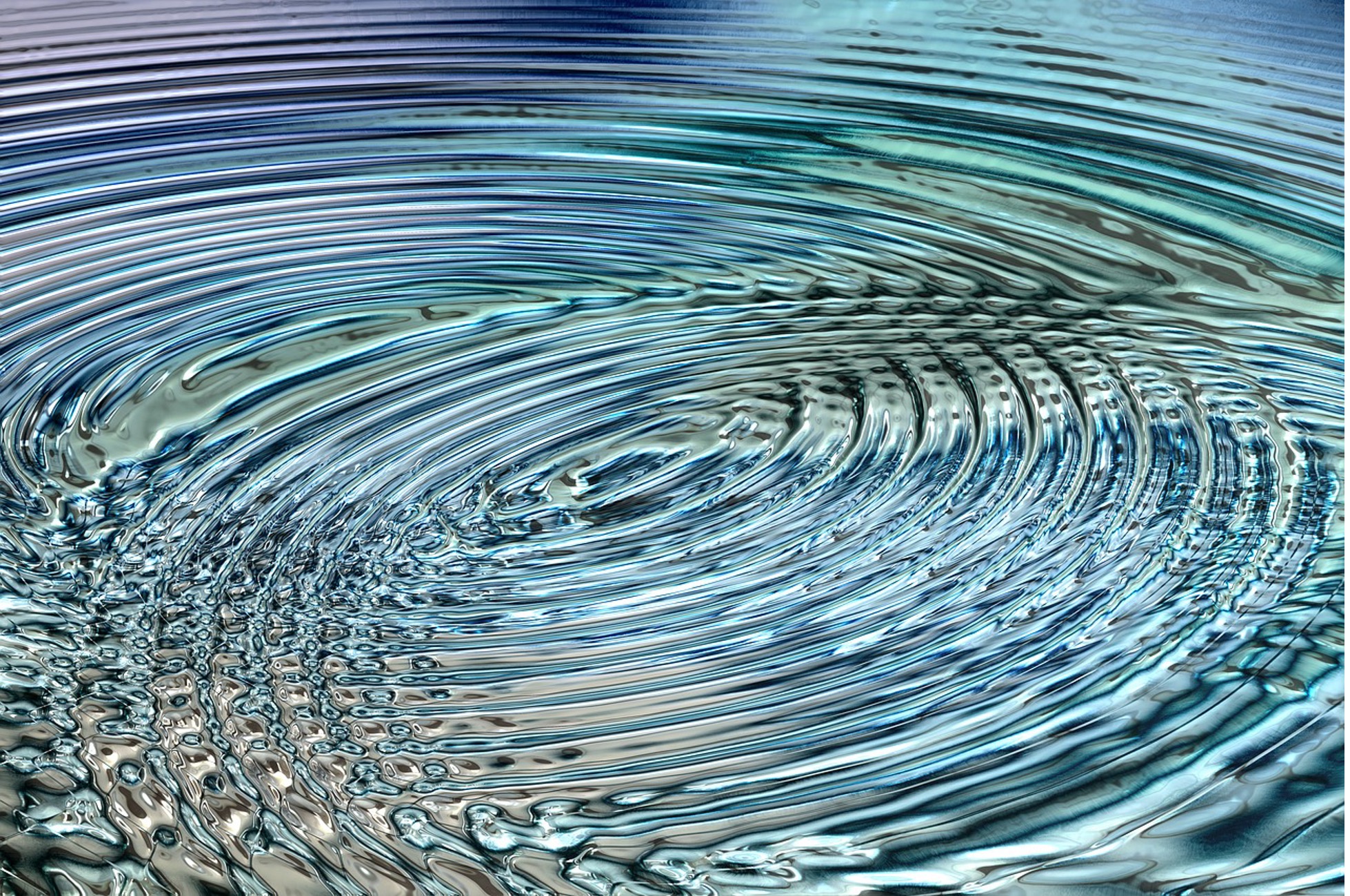 waves intra-acting to form diffractive patterns